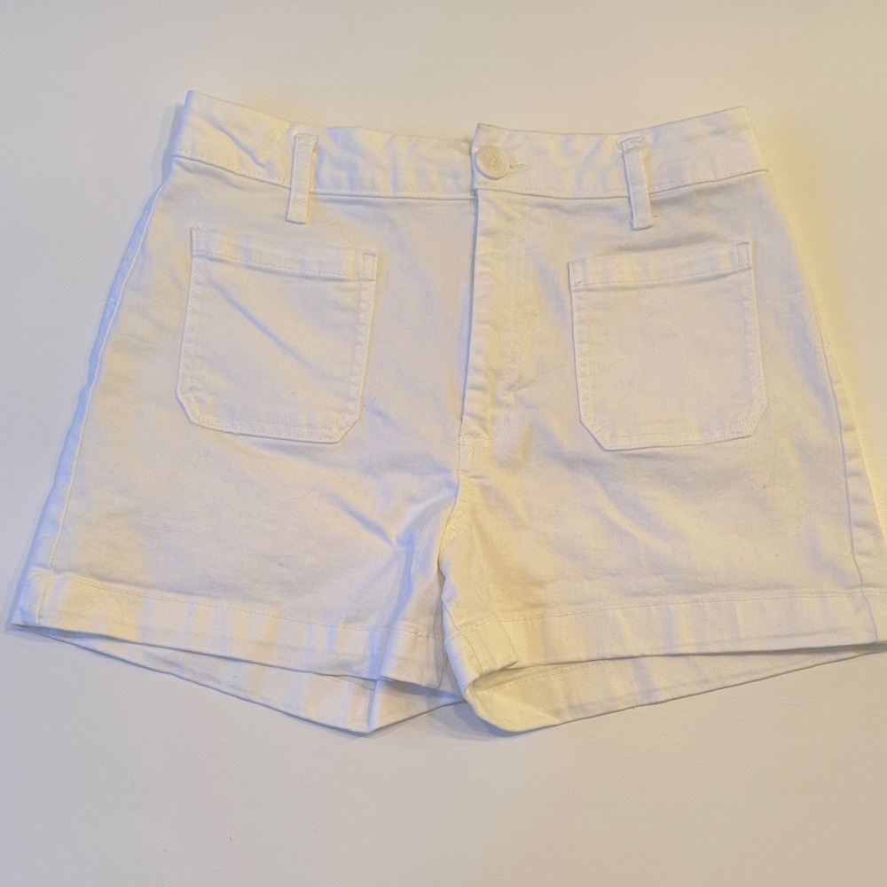 Oat New York High Waist White Shorts